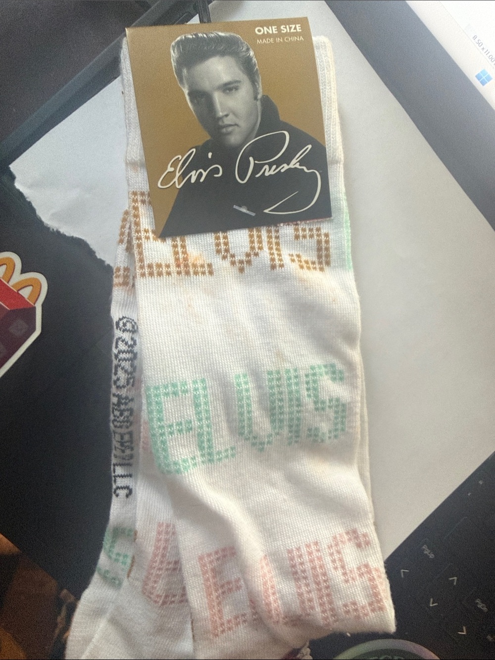 NWT one Elvis Presley socks